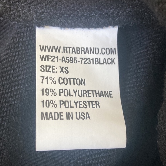 RtA Haven Cropped Sweatshirt NWT Black Crop Open Back Hoodie - Picture 6 of 10